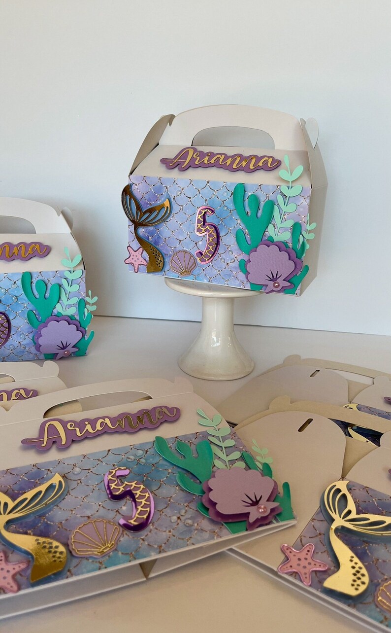 Mermaid Party Favor Box, Under the Sea Treat Box - Etsy