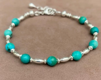 Turquoise and Sterling Silver Bracelet: Southwestern Style