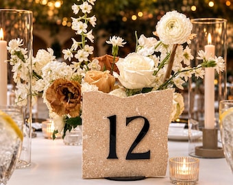 Minimalist Acrylic Wedding Table Numbers, DIY Reception Decor (3 inch)