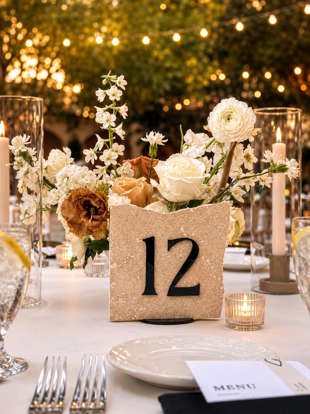 Travertine Table Numbers - Etsy