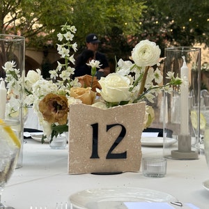 3" Tall Minimalist Table Numbers for DIY Wedding Decoration Projects, Wedding Receptions Celebration, Do It Yourself Bride