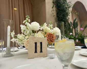 7" Tall Minimalist Table Numbers for DIY Wedding Decoration Projects, Wedding Receptions Celebration, Do It Yourself Bride