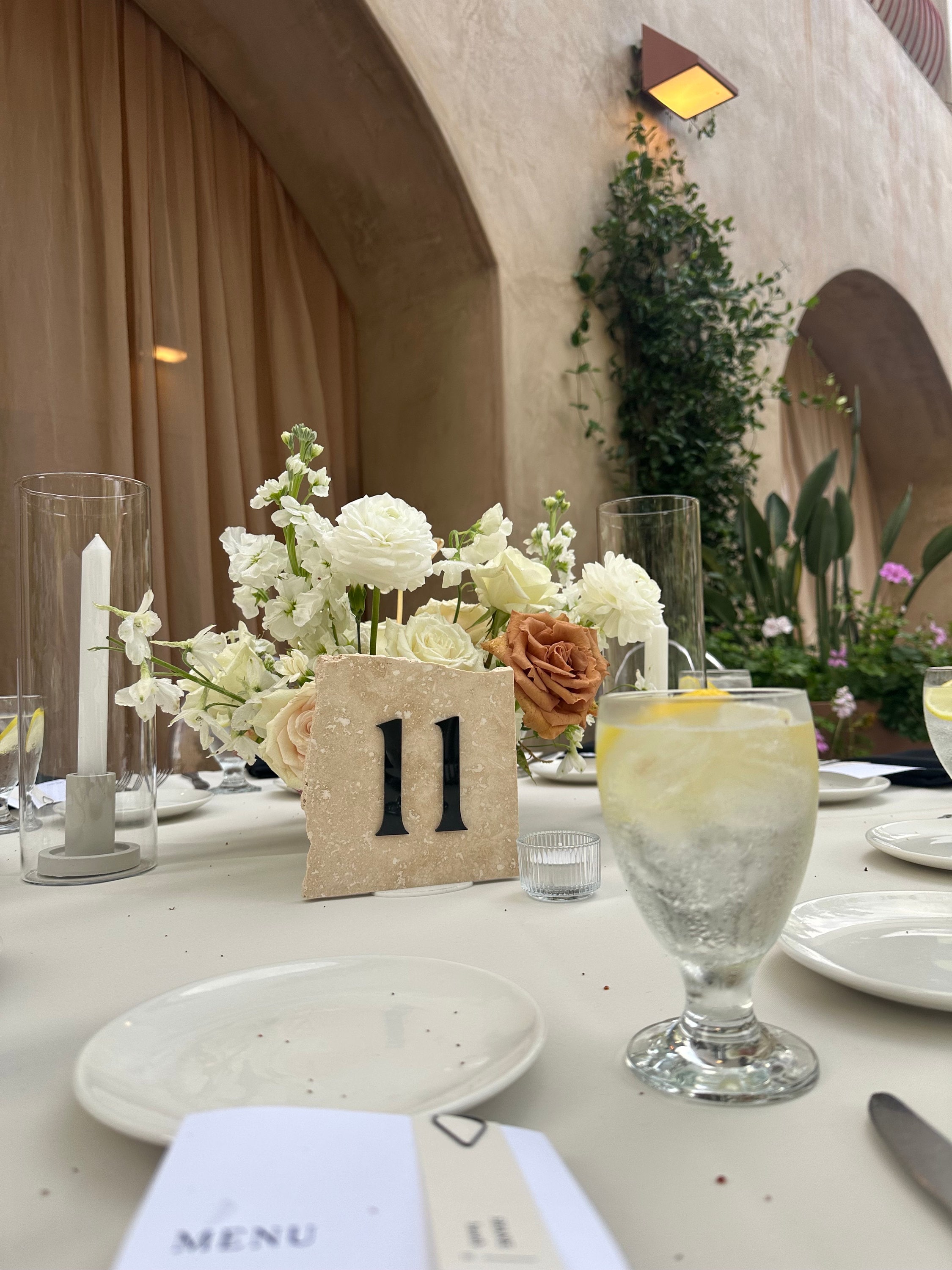 7" Tall Minimalist Table Numbers for DIY Wedding Decoration Projects, Wedding Receptions Celebration, Do It Yourself Bride