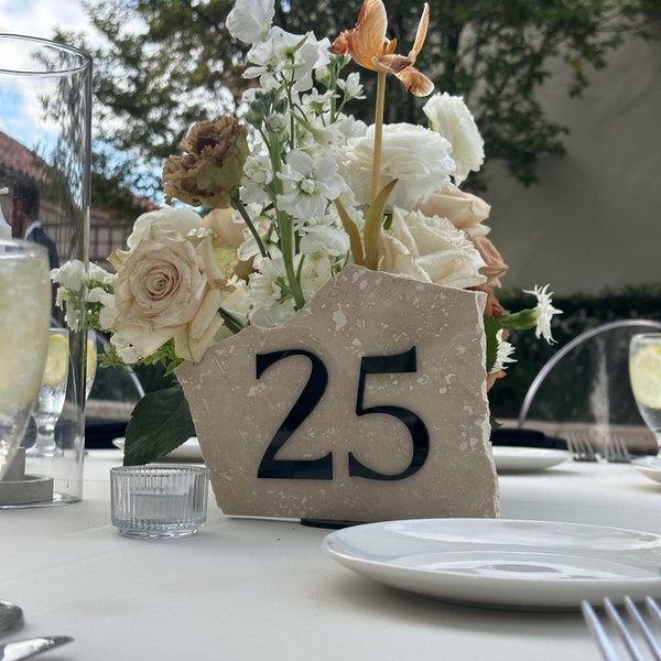 5" Tall Minimalist Table Numbers for DIY Wedding Decoration Projects, Wedding Receptions Celebration, Do It Yourself Bride