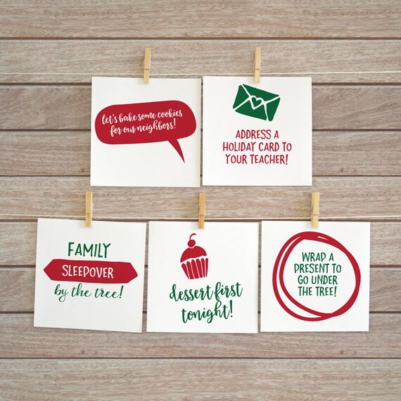 Printable Advent Calendar Fillers and Inserts Advent