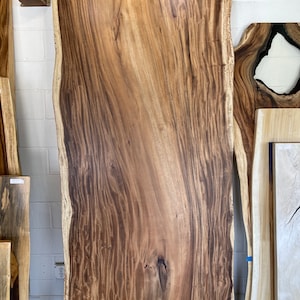 Custom Live-Edge Acacia Slab Table