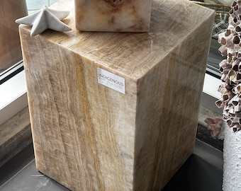 Cream Onyx end table