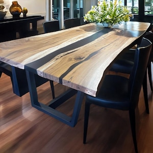 Custom Black River Live Edge Acacia table