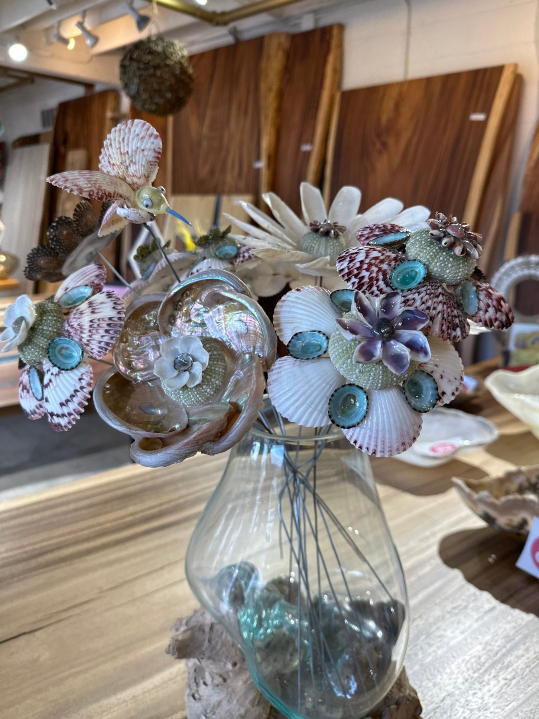 Handmade Seashell Flowers: Decorative Coastal Decor - Etsy
