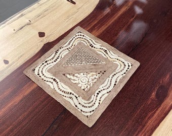 Amate small square 12” x 12” wall art