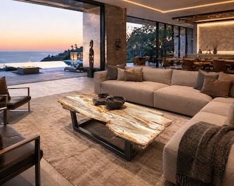 Petrified Coffee Table - Light Sunset Colors