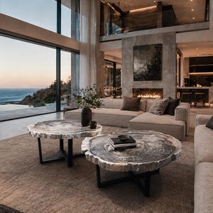 Petrified Wood Coffee Table Crosscuts or Nesting tables