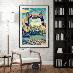 Jurassic Park Movie Poster: Polygon Art Print (Digital Download)