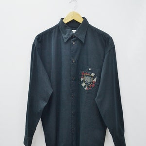 Iceberg Shirt Vintage Iceberg Button Vintage 90s Iceberg Made In Italy Button Up Shirt Size M