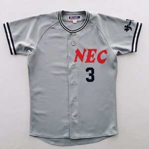 Mizuno Jersey Vintage Size Jaspo M Mizuno Baseball Shirt Vintage Mizuno NEC #3 Baseball Jersey Shirt Size M/L