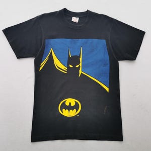 Batman-shirt Vintage 80's Batman DC Cartoon T-shirt met grote print maat M