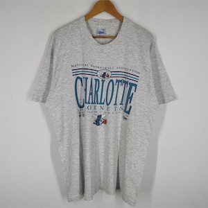 Charlotte Hornets Shirt Vintage 90's Charlotte Hornets NBA by Salem Tee T Shirt Made In USA Size XL