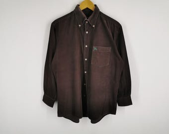 Burberry Shirt Vintage Burberry Corduroy Button Shirt Size L