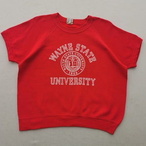 Wayne State University Sweatshirt Vintage Wayne State University Pullover Sweatshirt Made In USA Size L