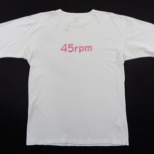 45rpm Shirt Size 5 45rpm T Shirt 45rpm Spell Out Tee T Shirt Size M/L