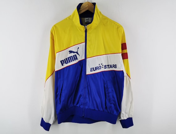 Veste Puma vintage Puma coupe vent vintage Puma Made In Japan Veste coupe vent Euro Stars Color Block Taille M Etsy France