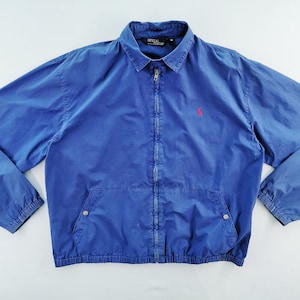 Polo Ralph Lauren Jacket Distressed Vintage Ralph Lauren Windbreaker Polo Ralph Lauren Made In USA Windbreaker Jacket Size M