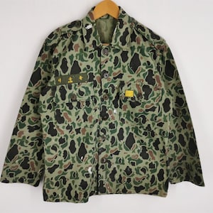Korean Army Jacket Vintage 90s Army Korea Frogskin Uniform Jacket Size M