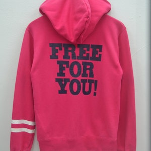 Super Lovers Hoodie Vintage Super Lovers Jacket 90s Super Lovers Old Skool Lovers Rock &quot;Free For You&quot; Hoodie Sweatshirt Size S
