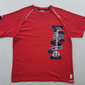 Pepe Jeans Shirt Vintage 90s Pepe Jeans Embroidery Logo Tee T Shirt Size L