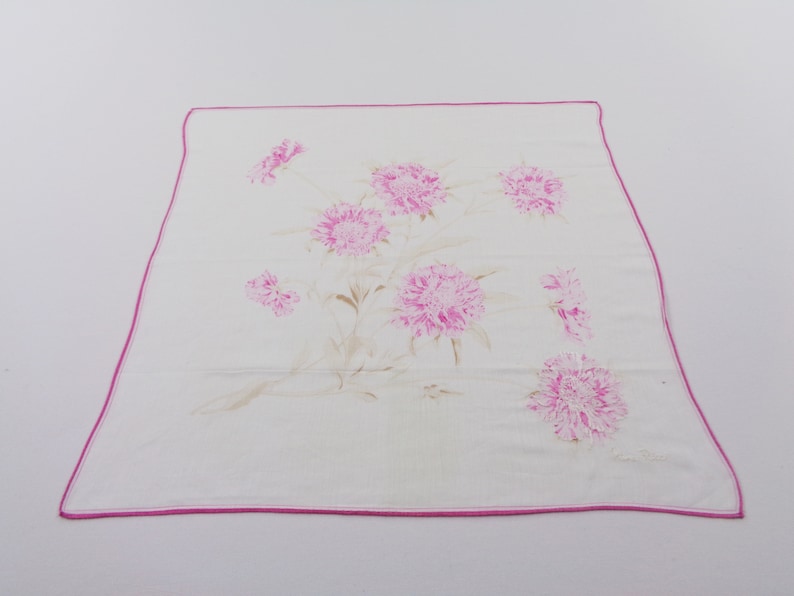Nina Ricci Handkerchief Vintage Nina Ricci Hanky Handkerchief Nina Ricci Pocket Square Scarf