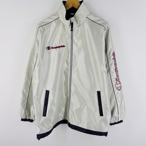 Champion Jacket Vintage Size Jaspo L Champion Windbreaker Vintage Champion Spell Out Windbreaker Jacket Size L/XL