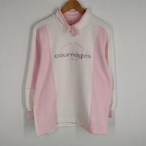 Courreges Sweatshirt Vintage Courreges Big Logo Pullover Sweatshirt Womens Made In Japan Size L