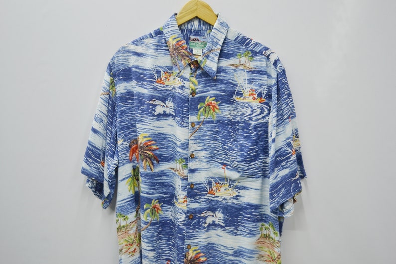 Reyn Spooner Shirt Vintage Reyn Spooner Button Shirt Vintage Reyn Spooner All Over Print Rayon Button Up Hawaii Shirt Size L