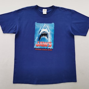 Jaws Shirt Vintage Jaws Universal Studios Tee T Shirt Made In USA Size XL