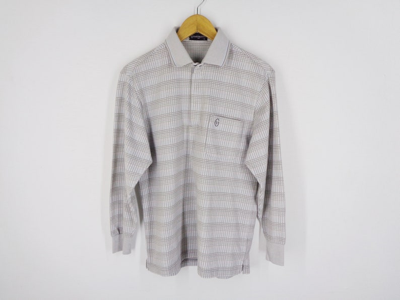 Gianni Valentino Shirt Vintage Gianni Valentino Polo Shirt 90/'s Gianni Valentino Italy Long Sleeve Polo Tee T Shirt Size M