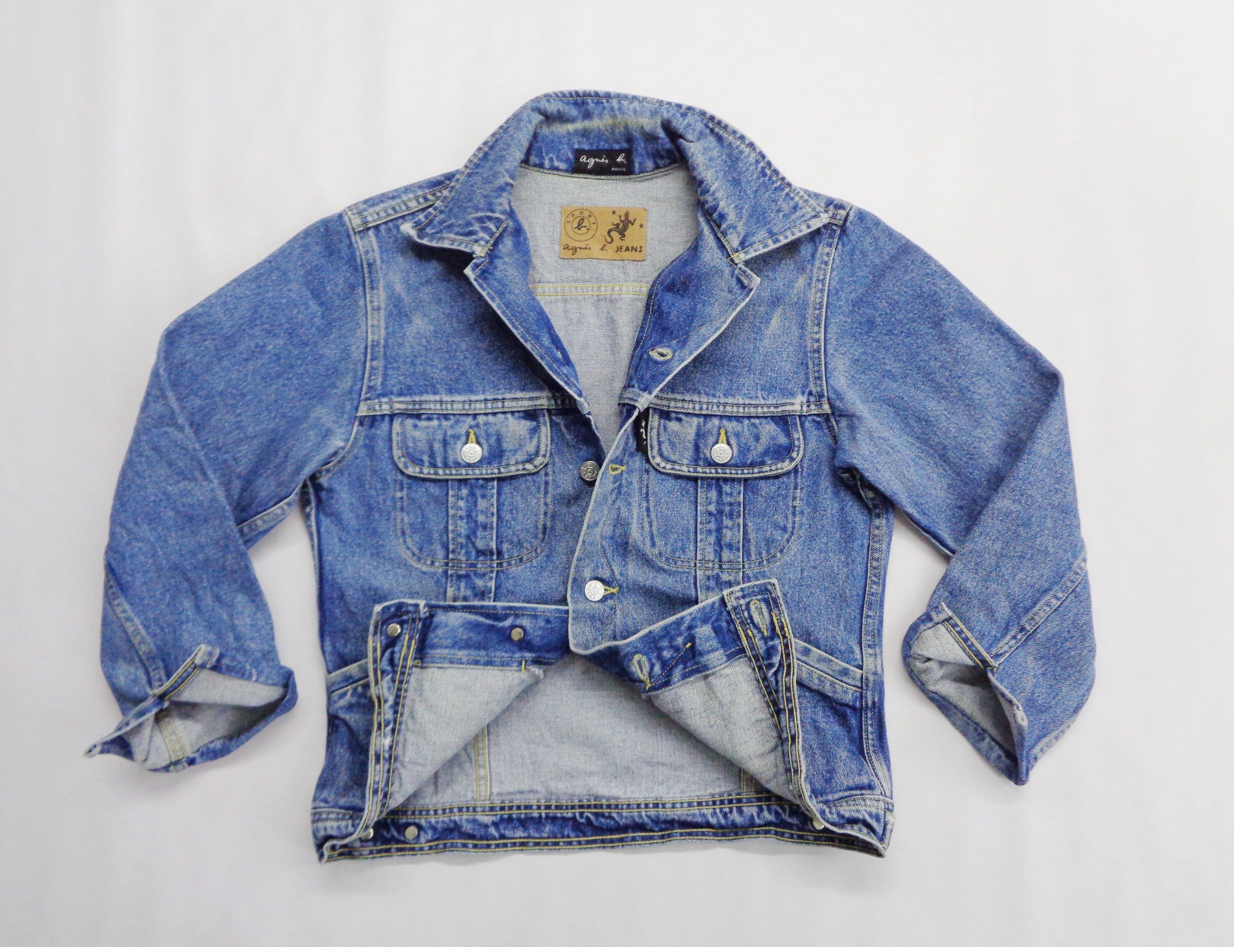 Agnes B Jacket Distressed Vintage Agnes B Denim 90s Agnes B Agnes B Jacket Distressed Vintage Agnes B Denim 90s Agnes B