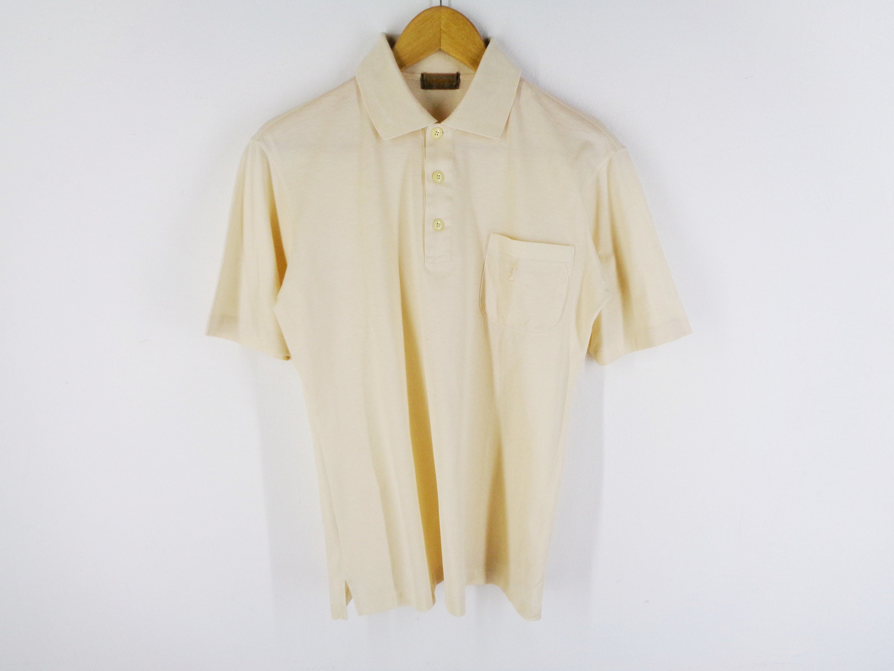 Vintage 90s Yves Saint Laurent YSL pour homme polo t-shirt