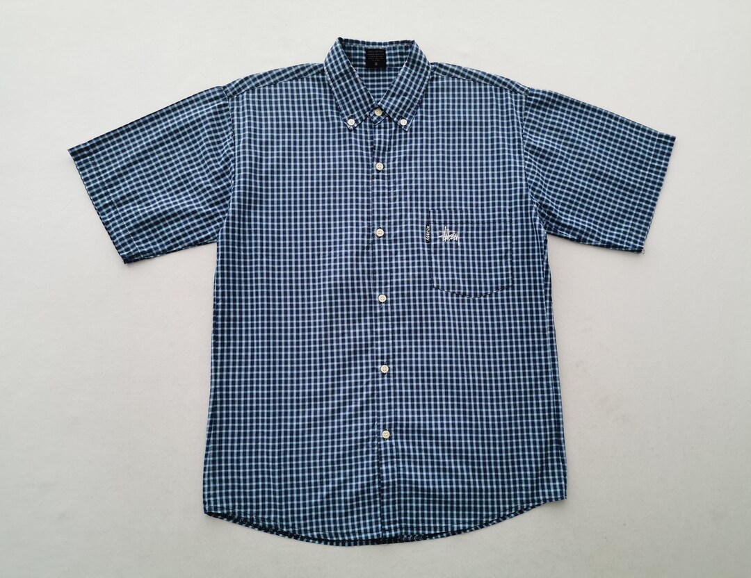 Stussy Shirt Vintage 90s Stussy Plaid Button Shirt Made in Stussy Shirt Vintage 90s Stussy Plaid Button Shirt Made in