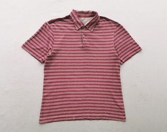 Vintage Pumppatch Kompanie Made In Italy Gestreiftes Poloshirt Größe M