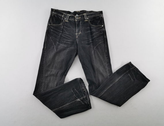 Levi's ENGINEERED JEANS 00s Massimo Osti Levis engineered jeans 2000s indigo blue button front size 36