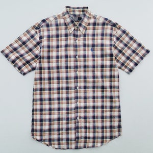 Ralph Lauren Shirt Vintage Size 170 Ralph Lauren Button Shirt Polo Ralph Lauren Checkered Button Down Shirt Size S/M