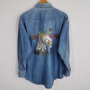 Wrangler Shirt Distressed Vintage Wrangler Made In Japan Denim Shirt Size L