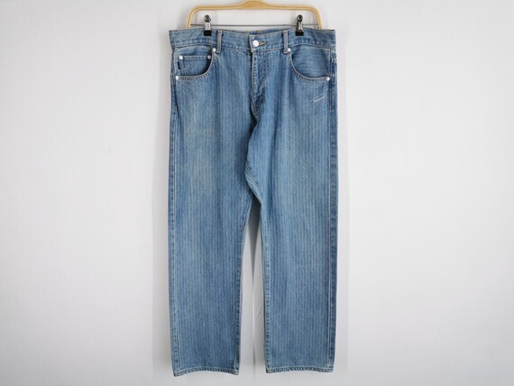 TOMMY JEANS デニム ヒッコリー ジーンズ S P/CH 古着 90s TOMMY JEANS デニム ペインター パンツ ジーンズ W37 L27