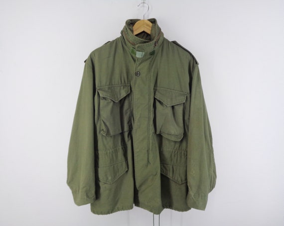 True Vintage 40s 50s World War Military DISTRESSED Parka