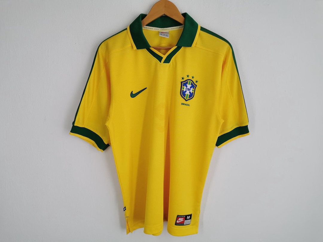 Brazil Jersey Vintage 90s Brazil by Nike Ronaldo #9 97/98 Home
