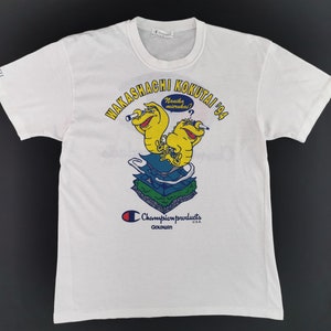 Champion Shirt Vintage Champion T Shirt 90s Champion Products Made In Japan Wakashachi Kokutai &#39;94 Tee T Shirt Size M/L