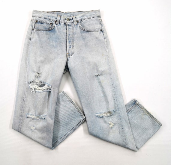 Levis Jeans Distressed Vintage Levis Denim Vintag… - image 2