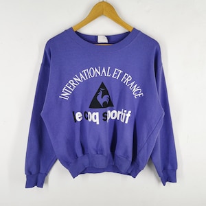 Le Coq Sportif Sweatshirt Vintage Le Coq Sportif Pullover 90s Le Coq Sportif Big Logo Pullover Sweatshirt Size L