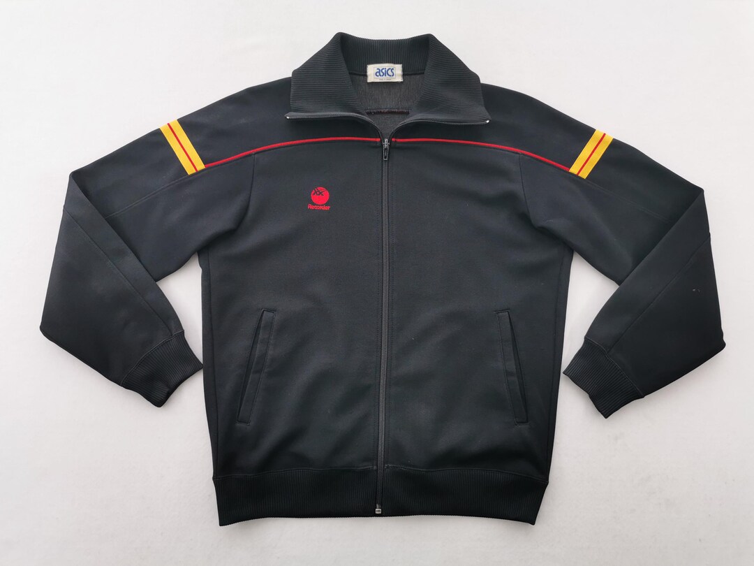 Asics Jacket Vintage Size Jaspo M Asics Recorder Made in Japan