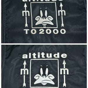 Daffy Duck Jacket Vintage Daffy Duck Windbreaker Vintage Daffy Duck "Altitude To 2000" Made In Italy Reversible Windbreaker Jacket Size M-L